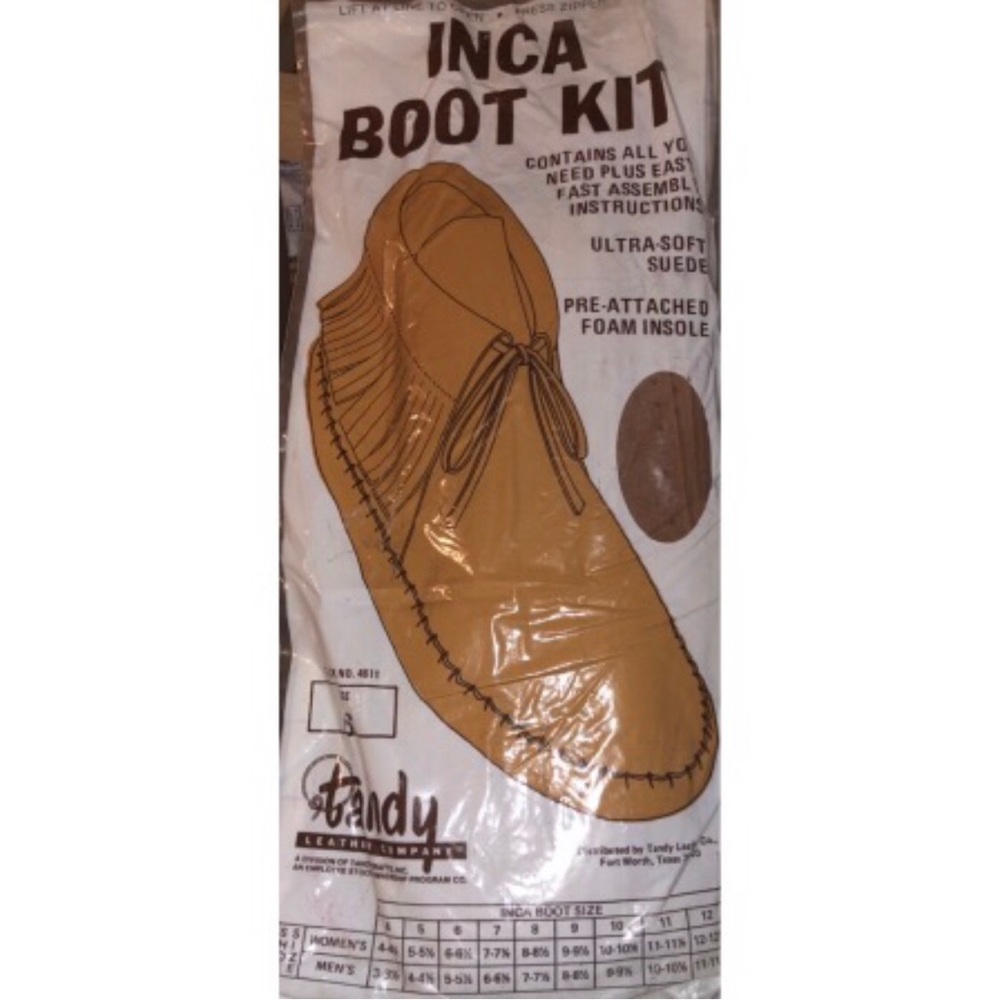 VINTAGE TANDY Inca Boot Suede Kit Various Sizes - Picture 2 of 6